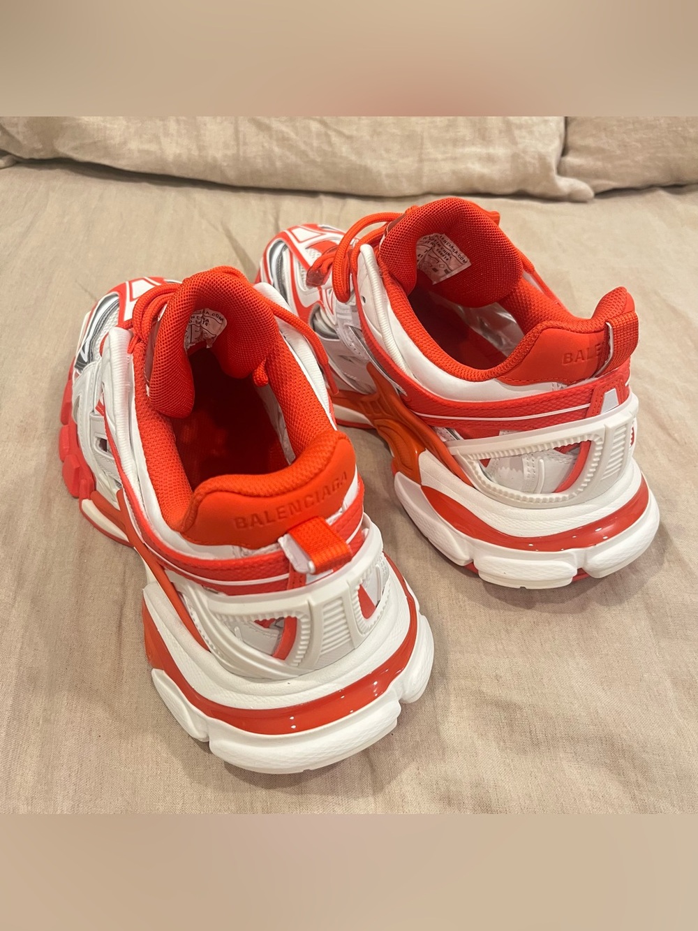 $1200 Balenciaga Track.2 Runners Sneaker, White Red Grey - Picture 7 of 14